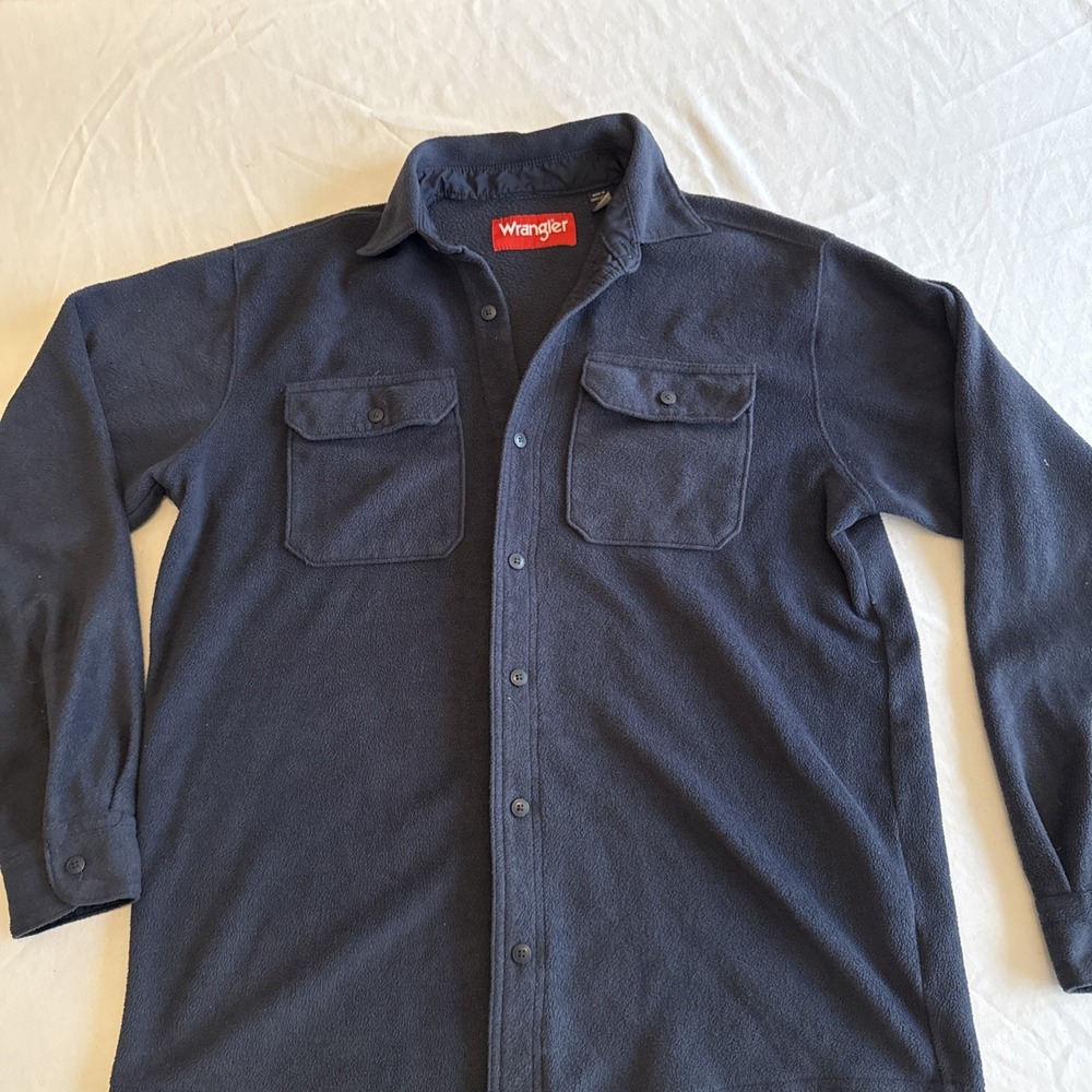 Wrangler Men's Medium Blue Button Shirt, Flannel